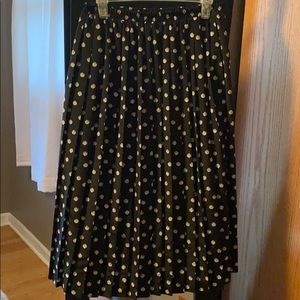 Polka dot pleated skirt size 12